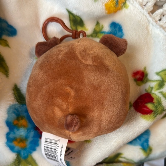 Squishmallows Bernie the Brown and White dog Keychain clip NWT - Picture 4 of 4